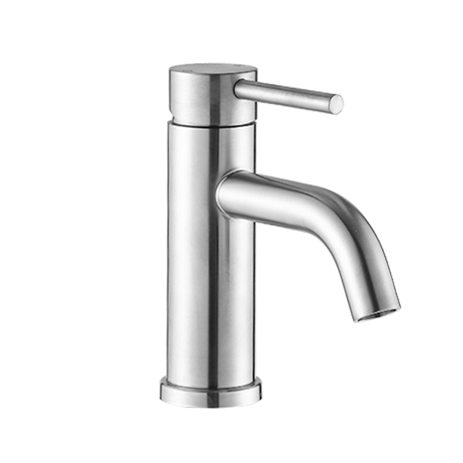 Bathroom Faucet Single Hole Modern Bathroom Sink Faucet Vanity Bathroom Faucet One Brushed Nickel Deck Mounted Cartridge Valve Single Hole Faucets Bathroom Modern 1 Hole Faucets Stainless Steel