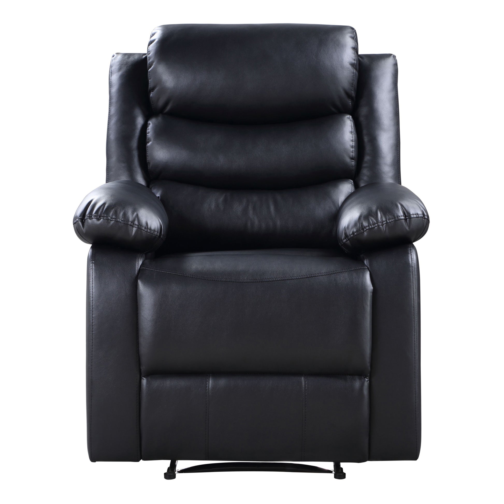 Black Power Recliner With Pillow Top Arms Black Power Push Button Primary Living Space Tight Back Modern Pine Pillow Top Arms Wood