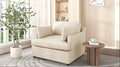 Mirod Oversized Accent Chair Comfortable Armrest Cushions, Versatile Neutral Style, Elegant Design, Durable Frame Beige Polyester