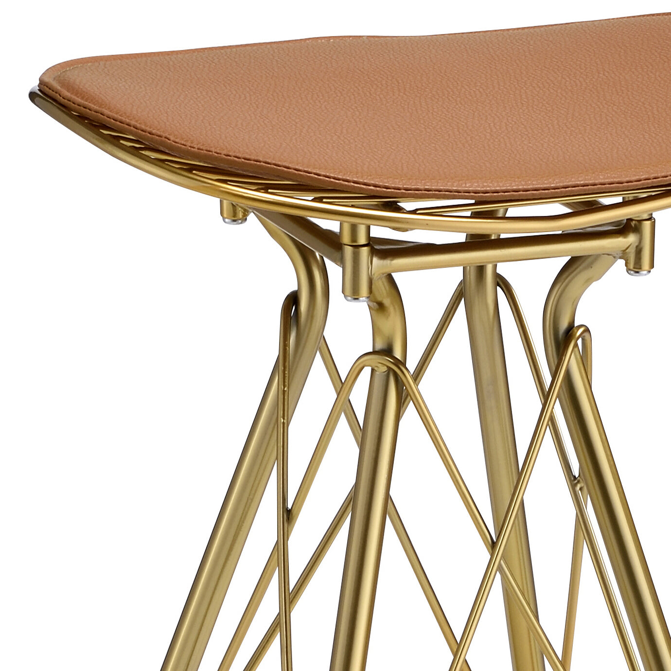 Whiskey And Gold Backless Bar Stools Set Of 2 Orange Bedroom Modern Bar Stools Set Of 2 Fabric Metal