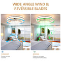 Ceiling Fan With Lights Dimmable Led White Acrylic Iron