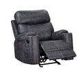 Hirah Motion Glider Recliner, Dark Gray Polish Microfiber Lv02572 Dark Gray Upholstered