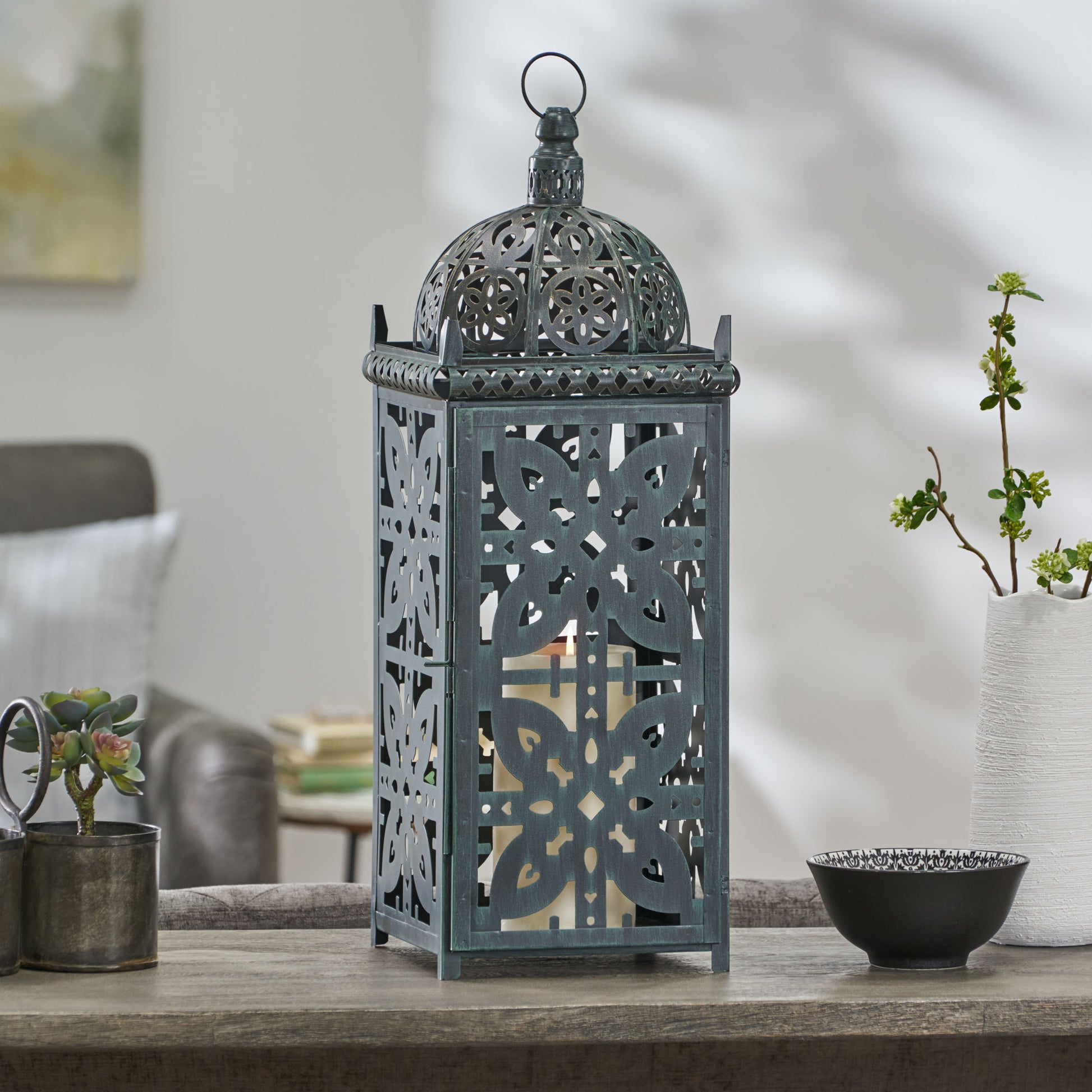 Lantern Large Black Iron