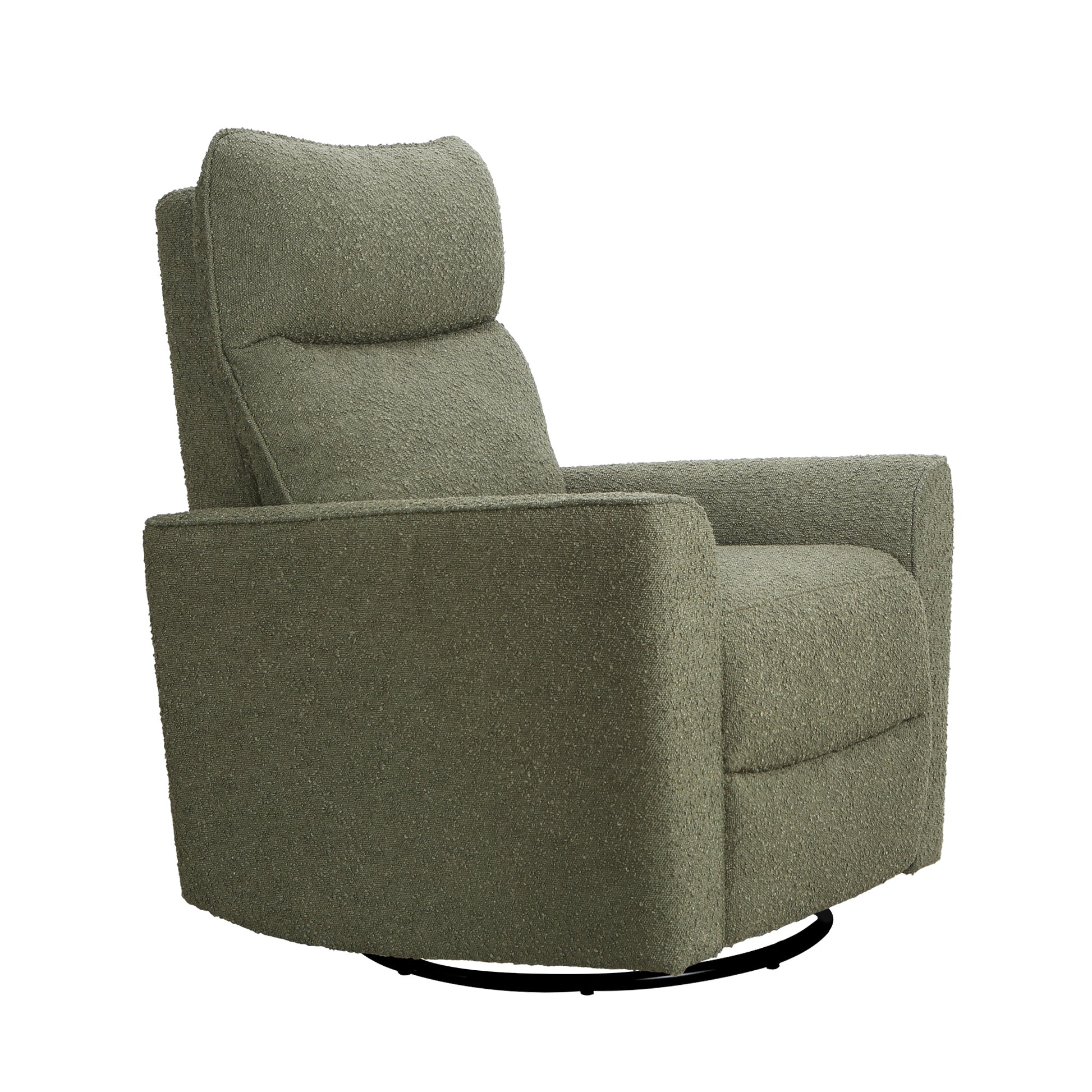 Soho Swivel Glider In Sage Boucle Sage Fabric