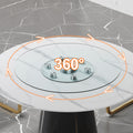 Double Layer Rotatable Round Glass.The Rotatable Design Makes It More Convenient To Retrieve And Place Items.The Upper Glass Has A Diameter Of 30.3 Inches, While The Lower Glass15 Inches. Transparent Glass