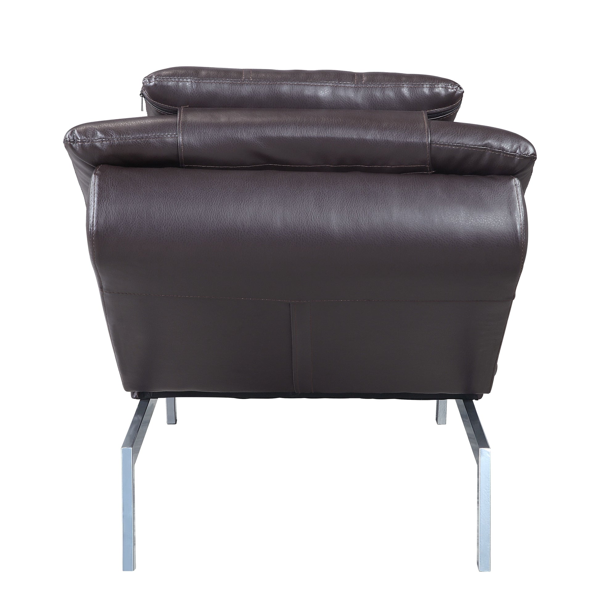 Brown Chaise Lounge With Pillow And Usb Port Brown Primary Living Space Faux Leather