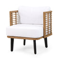 Nic Club Chair Brown Pe Rattan Iron Waterproof Fabric