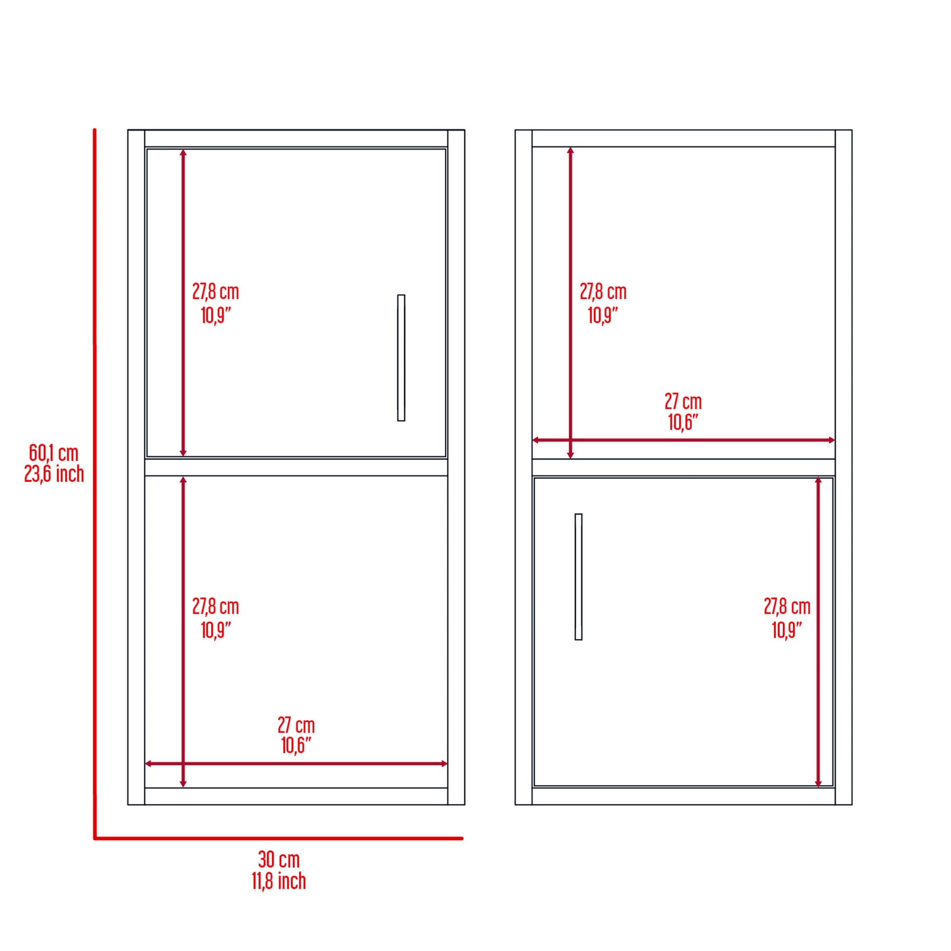 Oba 2 Pc Wall Mounted Bathroom Medicine Cabinet With Open And Closed Storage 2 White 2 4 Bathroom Freestanding Modern Particle Board Engineered Wood