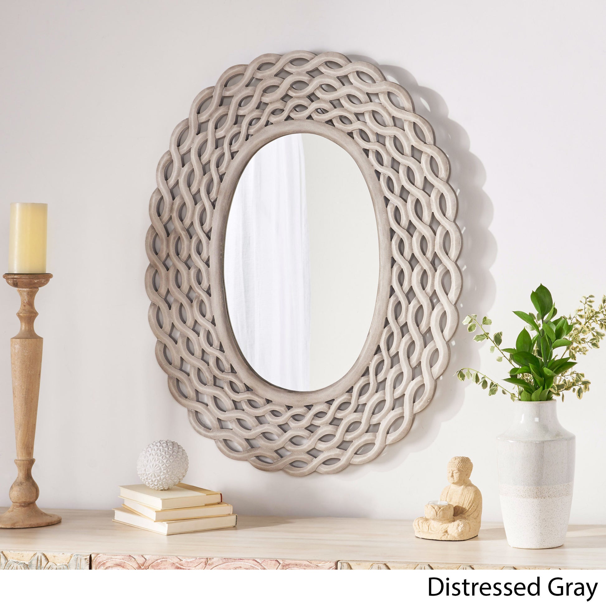 Mdf Carved Mirror Grey Mdf Glass