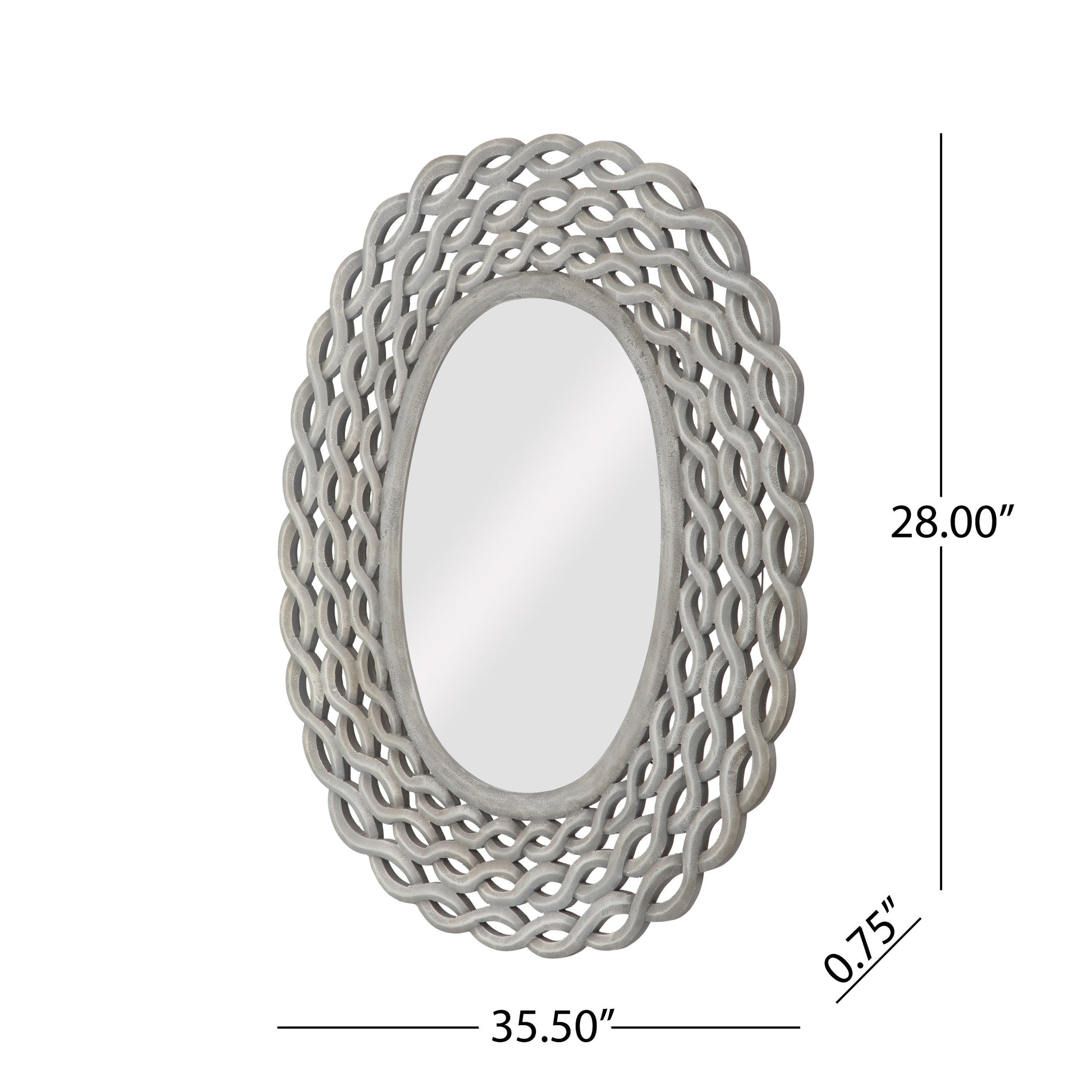 Mdf Carved Mirror Grey Mdf Glass