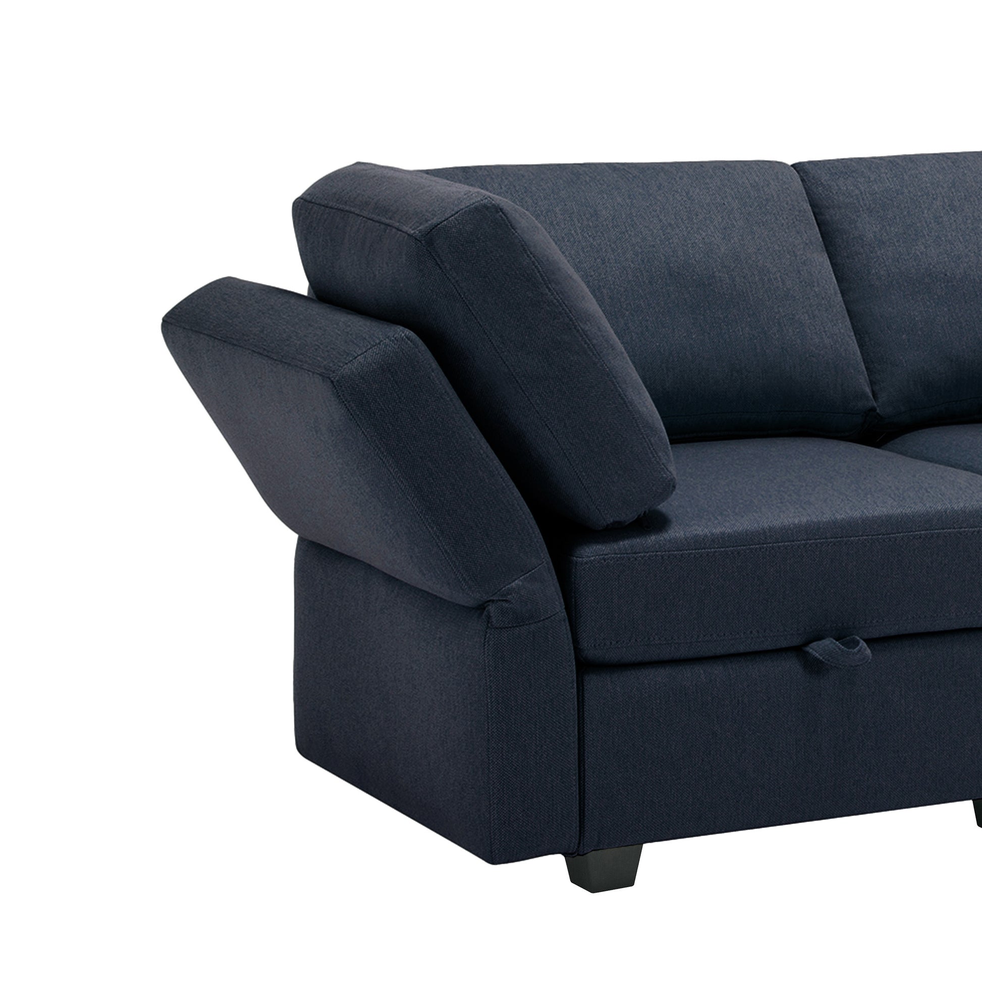 Oversized Modular Sectional Convertible Fabric Sofa Set,Extra Large Sectional Storage Seat Couch For Living Room, 3 Seat Modern Modular Sofa Blue Blue Polyester 3 Seat