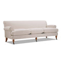 Alana Lawson Three Cushion Tightback Sofa, Sky Neutral Beige Polyester Beige Foam Polyester 3 Seat