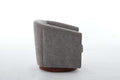 Swivel Accent Chair For Living Room, Sofa Chairs With Wood Base Side, Comfy Swivel Accent Chair With Wide Upholstered, For Living Room Grey Foam Chenille