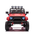 Red,24V 2 Seater Ride On Truck Car, 4Wd Motors, With 2.4G Remote Control,Metal Suspension,Soft Start,Music, Led Light,Outdoor Off Road Electric Car,Toys Gifts Red 100 149 Lbs Iron Plastic Iron