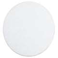 White Side Table With Turned Pedestal White White Primary Living Space Traditional Round Wood Pedestal