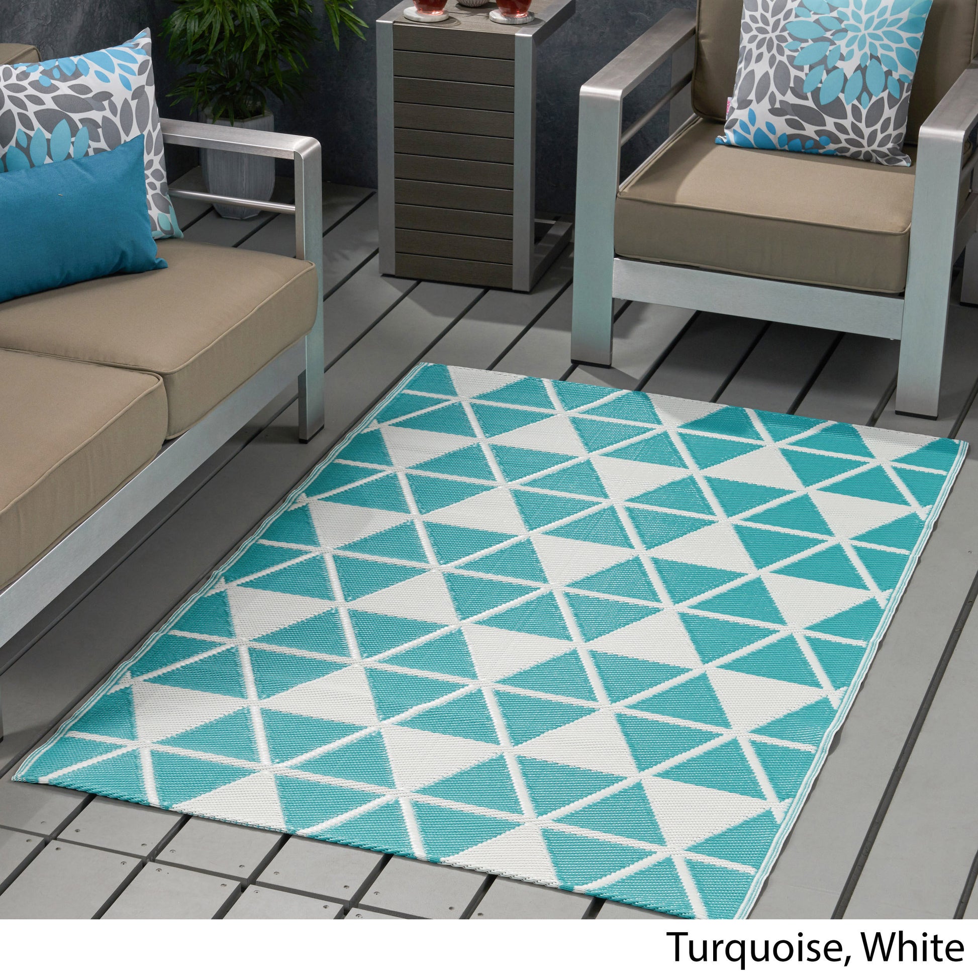 Herringbone 4" X 6" Pp Rug White Polypropylene