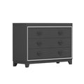 3 Pieces Bedroom Sets Queen Size Upholstered Bed With Led Lights, Nightstands And Dresser With Metal Handles And Sparkling Shiny Decoration, Black Expected Arrival Time:8.5 Queen Black 3 Piece Set Mdf Metal
