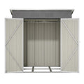 6'X4' Outdoor Metal Storage Shed For Garden Tools Lockable Door Gray Metal