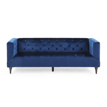 3 Seater Sofa Blue Fabric 3 Seat