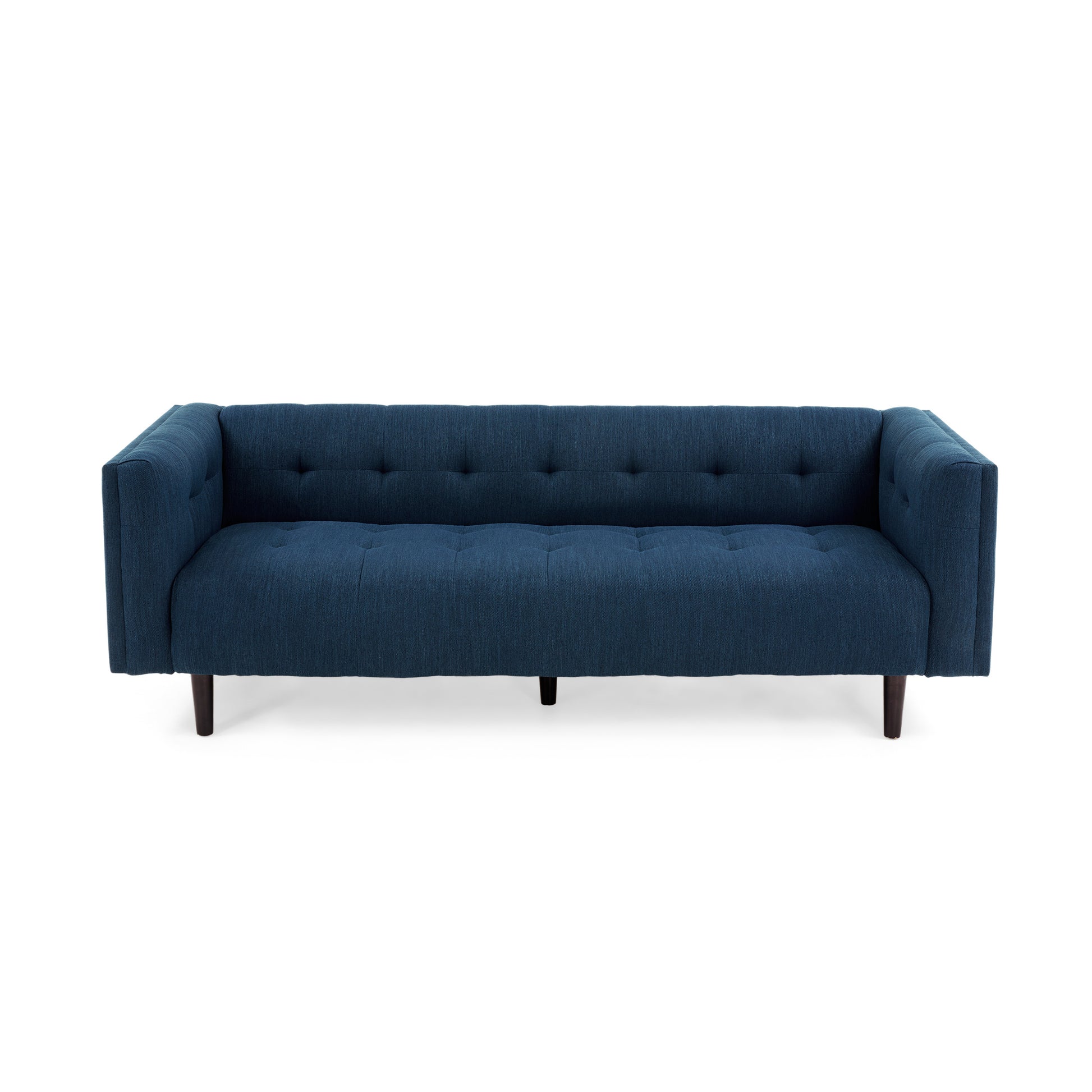 3 Seater Sofa Navy Blue Wood