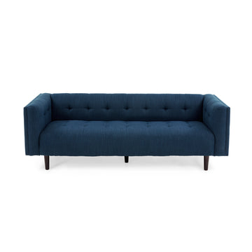 3 Seater Sofa Navy Blue Wood