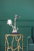 Aluminum Candle Holder With Marble Stand, 8X5X15