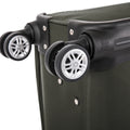 3 Piece Fabric Soft Luggage Set With Swivel Wheels And Password Lock, 20 26 30 Inches Dark Green Fabric