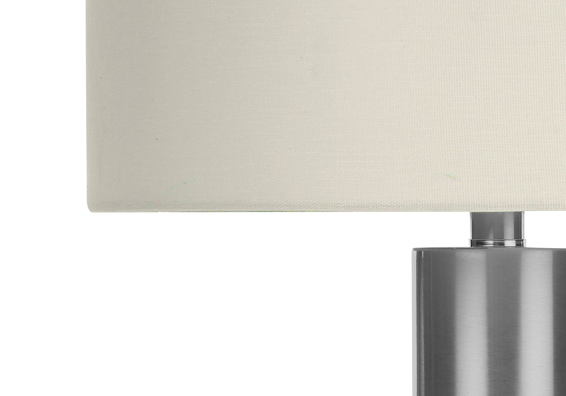 Lighting, 28"H, Table Lamp, Nickel Metal, Ivory Cream Shade, Contemporary Silver Acrylic