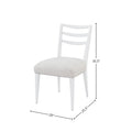 Ladderback Side Dining Chair Is Ocean Colored Finish Set Of 2 White Solid Wood Mdf