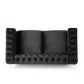 Seat Sofa Black Wood Primary Living Space Tufted Back American Traditional Rolled Arms Foam Velvet