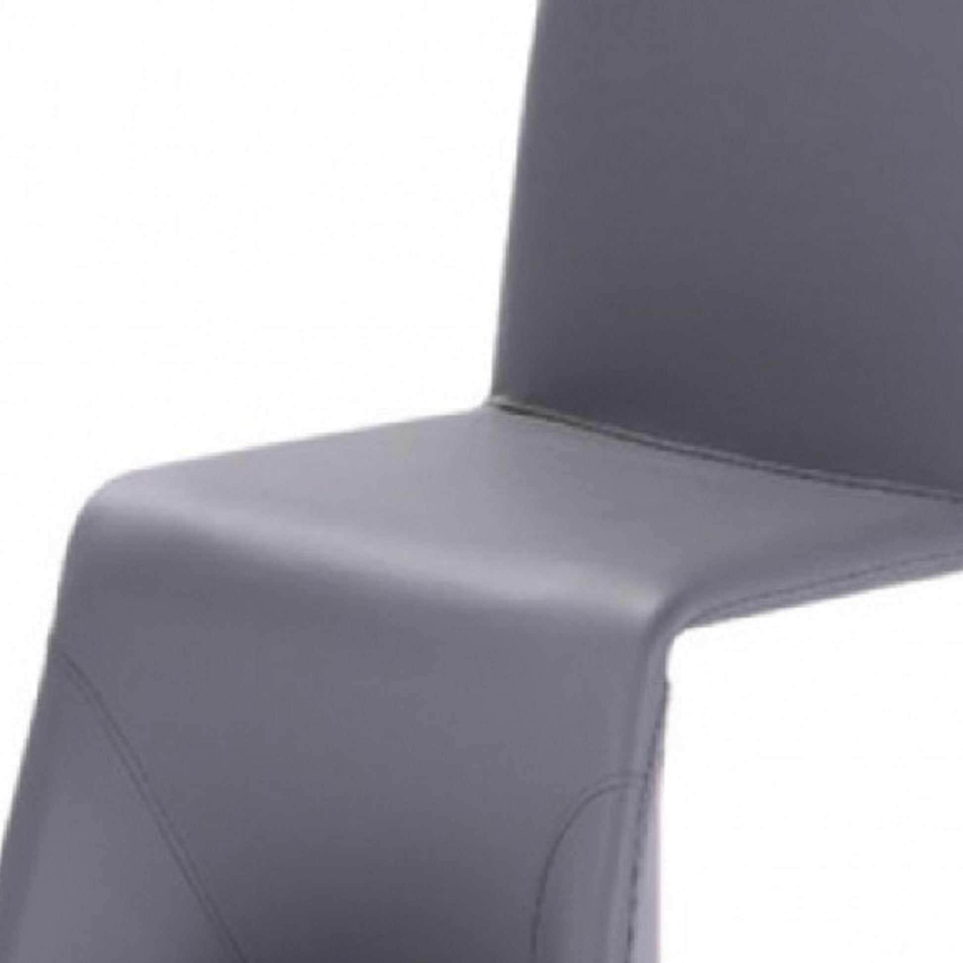 Fullyupholstered Metal Frame Dining Chair, Set Of 2, Gray Gray Metal