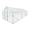 Xpt035 Outdoor Chicken Coop Metal Big Space 20*10*6Ft 3 Unit For Outdoor Farm Use Silver Grey Metal