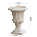 Italian Urn Antique White Magnesium Oxide