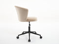 Home Office Chair, Velvet Fabric Swivel Flower Shape Computer Desk Chair For Home Office Or Bedroom Camel Foam Polyester Blend