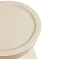 Milk White Coffee Round Tables With Storge Movable Table Top Multifunctional End Side Table Milk White Primary Living Space Casual,Cute,Modern Freestanding Round Coffee & End Tables Round Metal