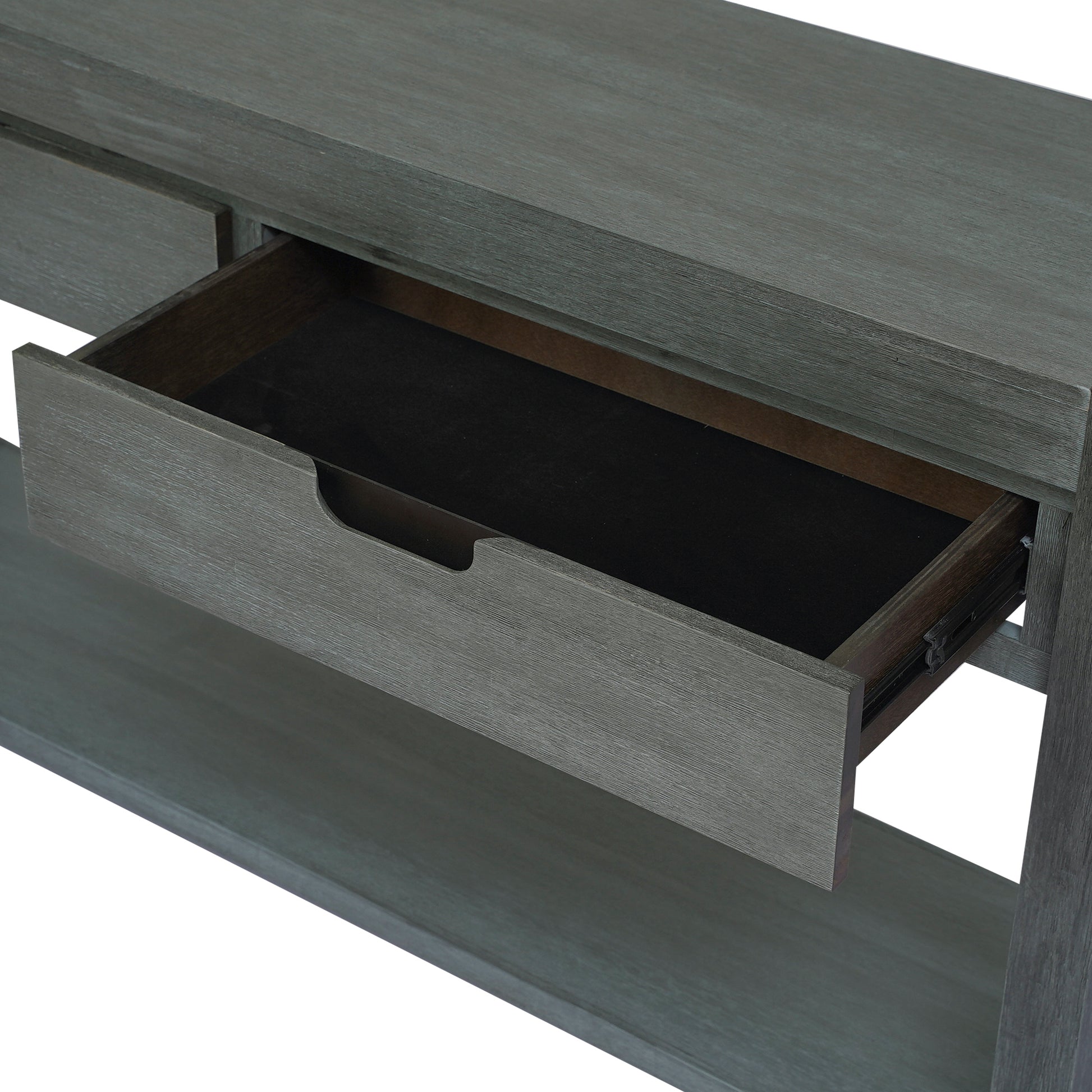 Console Table Entryway Table For Hallway Living Room With 2 Drawers And 1 Shelf Antique Green Mdf