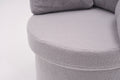 029 Teddy Fabric Swivel And Storage Chair With Back Cushion For Living Room,Light Gray Light Gray Primary Living Space Modern Foam Teddy