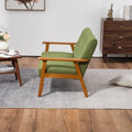 Coolmore Mid Century Modern Solid Loveseat Sofa Upholstered Linen Loveseat, 2 Seat Upholstered Loveseat Sofa Modern Couch Green Linen 2 Seat