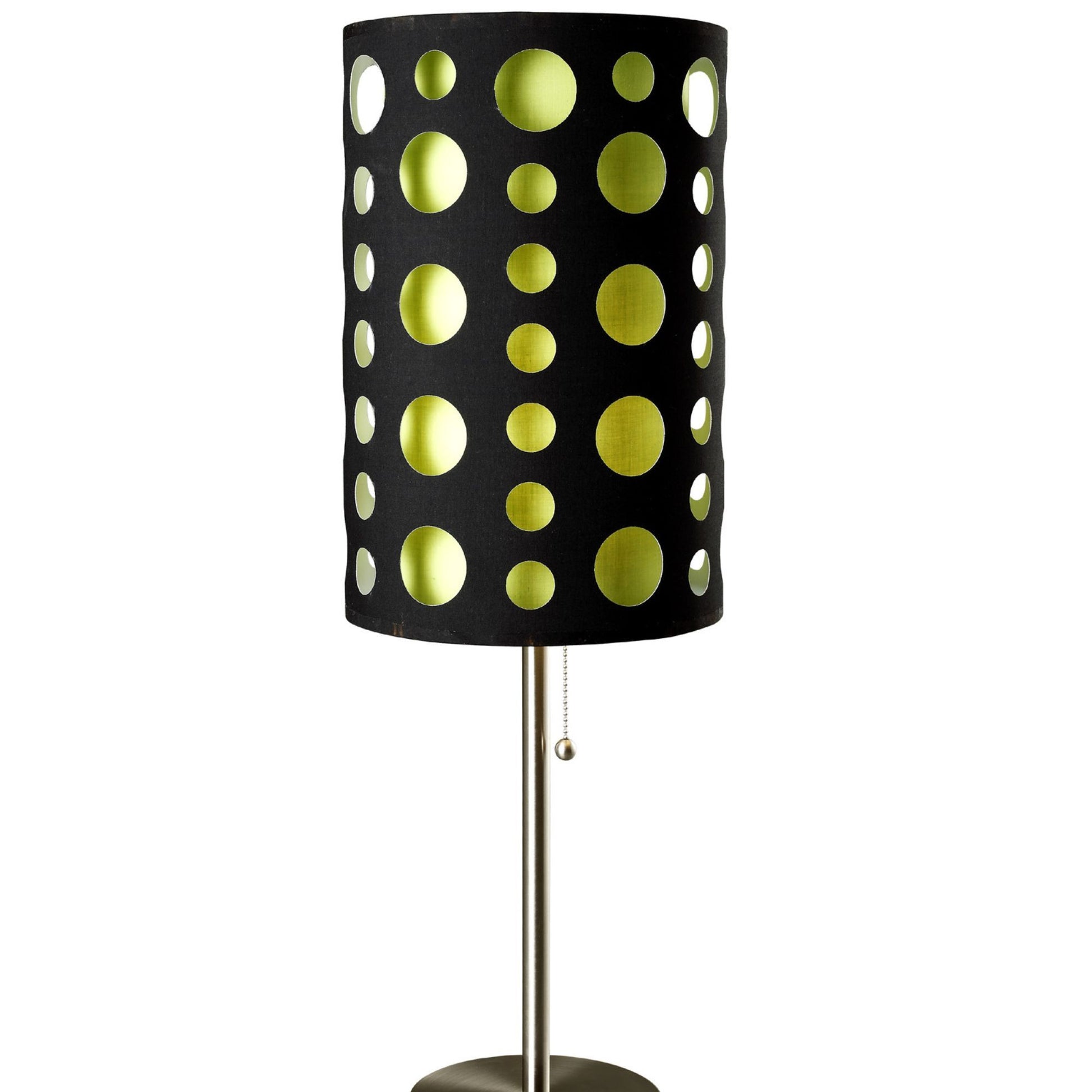 33" Tall Metal Table Lamp, Retro Design With Black And Green Shade Multicolor Metal