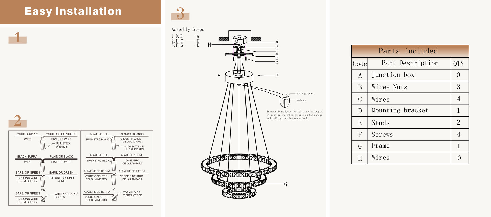 3 Layers Round Ring Chandelier, Iron Stainless Steel Crystal Chrome Color 4000K Natural White Lighting Fixtures, 60W Led Pendant Light For Living Room Dining Room Chrome Ceiling Lights 3100K 4200K