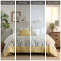 5 Piece Seersucker Comforter Set With Throw Pillows Yellow Full Queen Full Yellow Polyester