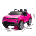 12V Kids Ride On Car W Parents Control,Licensed Chevrolet Silverado,Four Wheel Suspension,Led Lights,Bluetooth,Music,Usb,Mp3,Power Display,Speeds 1.86 3.11Mph For Kids Aged 2 5. Pink 50 99 Lbs