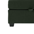 Space Saving Small Sectional Sofa With Ottoman, 2 Seater Sofa With 1 Ottoman, All Seats And Ottomans With Storage Function Green Green Polyester 2 Seat
