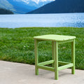 Hdpe Compact Side Table, Perfect For Indoor Outdoor Use, Ultra Durable Weather Resistant Design, Green Light Green Hdpe