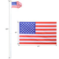 25Ft Telescopic Flag Pole Kit, Sectional Flag Pole Kit, Extra Thick Heavy Duty Aluminum Flagpole, Outdoor Inground Flag Poles With Topper Balls For Yard, Residential Or Commercial Silver Aluminium