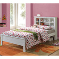 White Twin Bed Box Spring Not Required Twin White Wood White Bedroom Wood