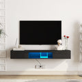 Floating Tv Stand Wall Mounted With 20 Color Leds,63