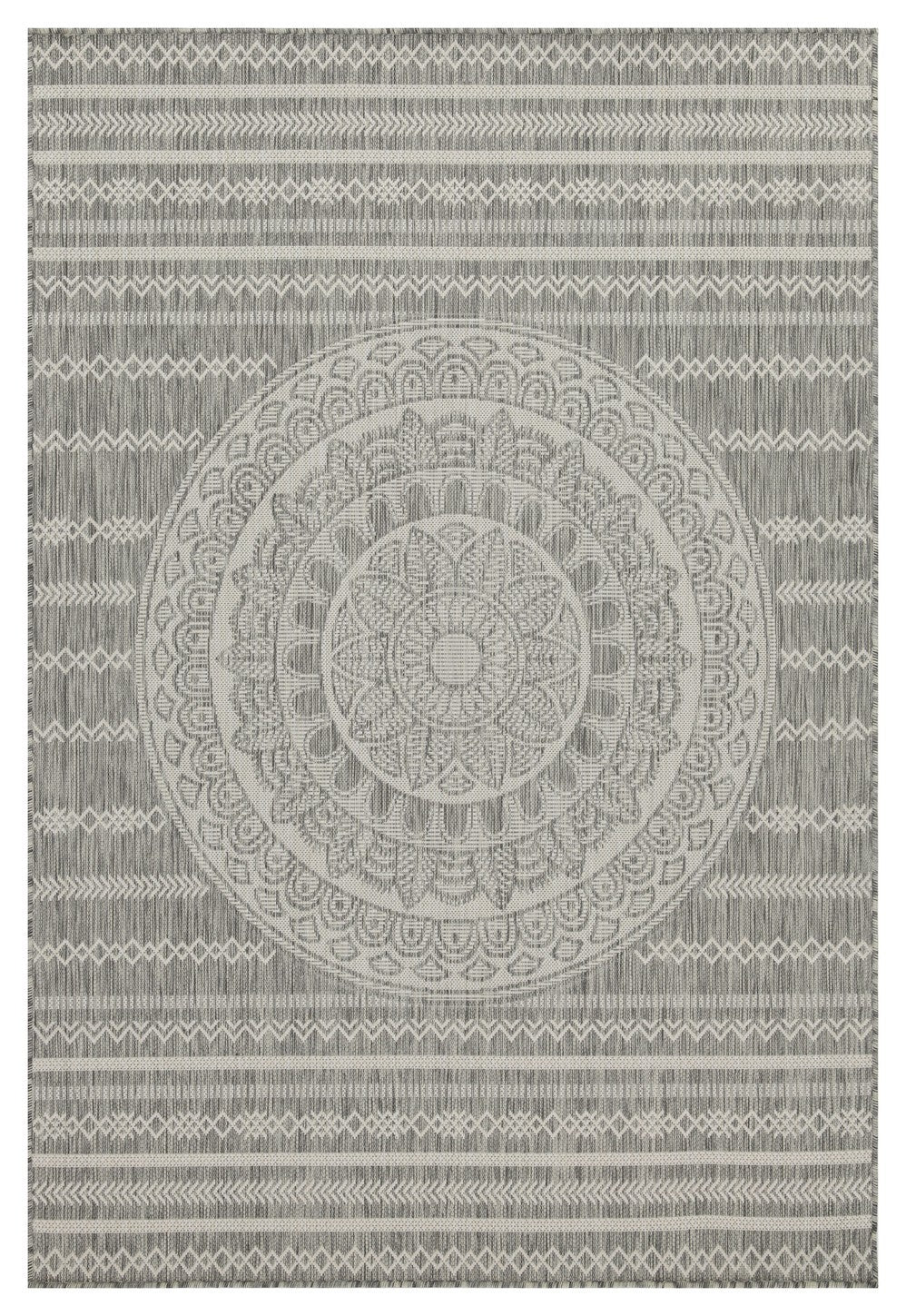 Sunshine Gc Har2018 Silver 7 Ft. 10 In. X 10 Ft. 3 In. Indoor Outdoor Area Rug Silver Polyester Polypropylene