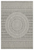 Sunshine Gc Har2018 Silver 5 Ft. 3 In. X 7 Ft. 3 In. Indoor Outdoor Area Rug Silver Polyester Polypropylene