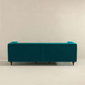 Evelyn Mid Century Modern Teal Velvet Luxury Chesterfield Sofa Teal Brown Velvet Wood Primary Living Space Tufted Back Mid Century Modern Engineered Hardwood Foam Solid Wood,Velvet 3 Seat